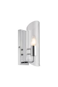 D1007CH  Navi Wall Lamp 1 x E14 IP44 Polished Chrome/Clear Glass